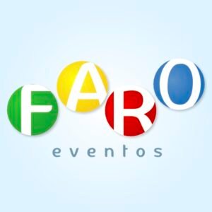 Faro Eventos - Aluguel de Brinquedos, Animação de Festas e Eventos com Personagens Animados e Efeitos Especiais - Logo