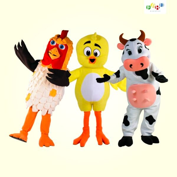 Fazenda - Galo - Pintinho - Vaca - Personagens Temáticos - Faro Eventos