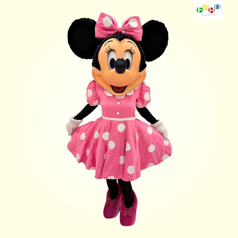 Minnie Rosa Olhos Piscantes - Turma do Mickey - Personagens Temáticos - Faro Eventos