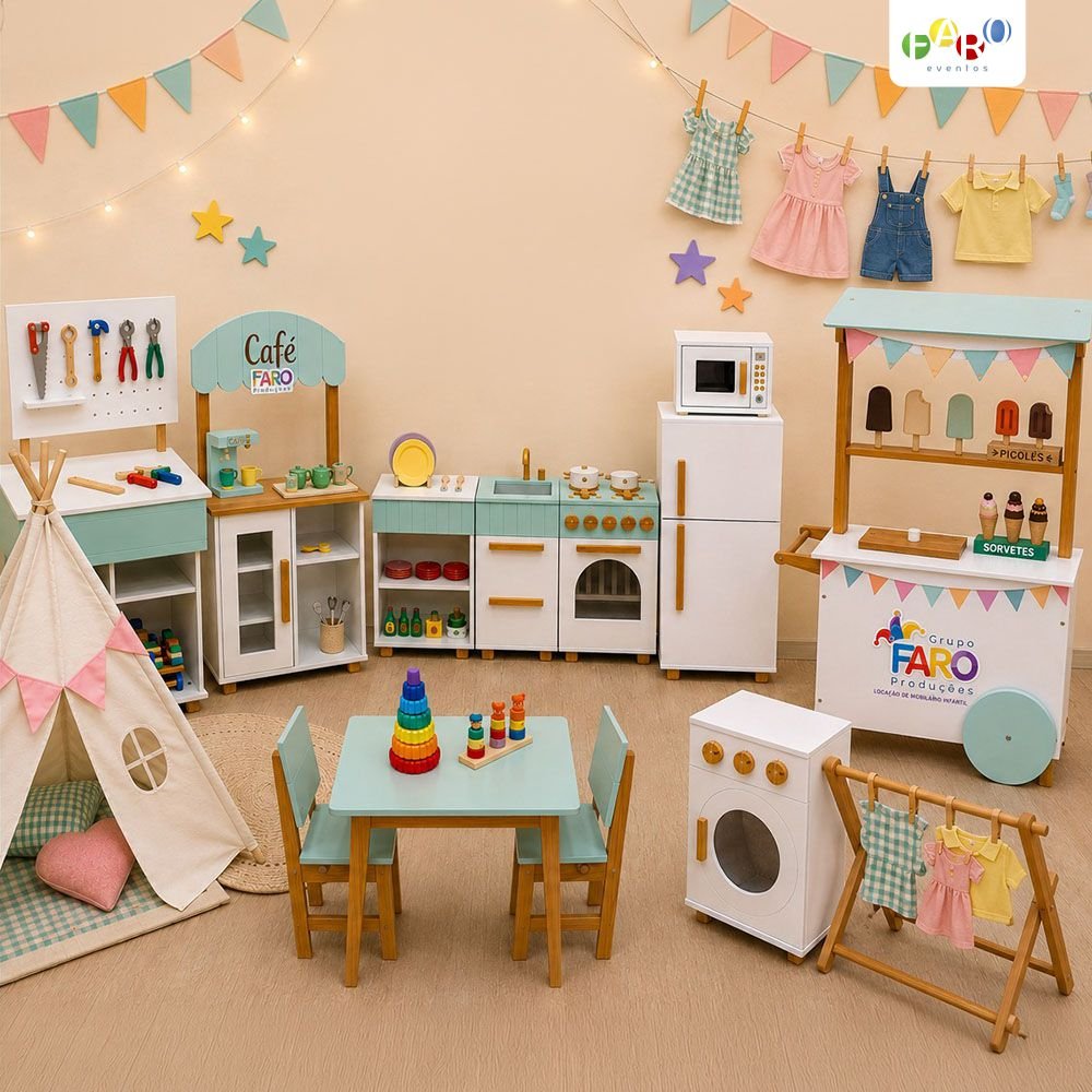 Play Mobiliário Infantil - Aluguel de Brinquedos - Faro Eventos - Joaçaba - Santa Catarina